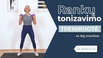 18 Min. Rankų Ir Pilvo Raumenų Treniruotė